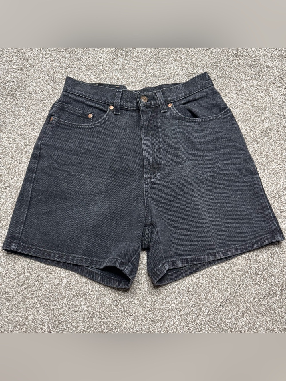 Lee Black High-Rise Denim Shorts